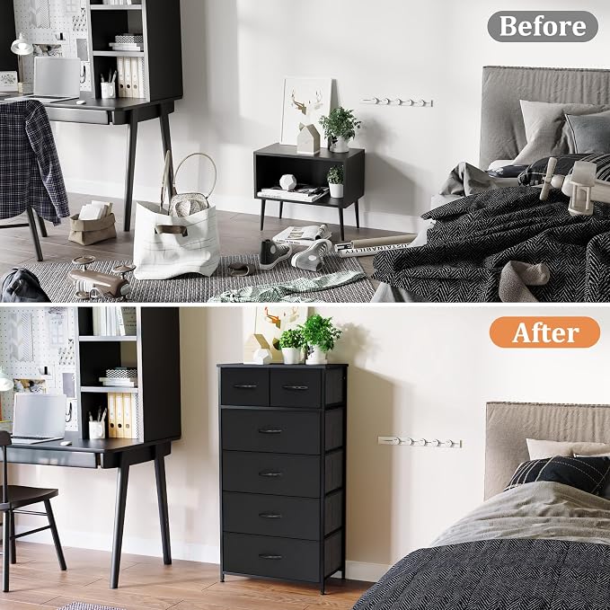 Tall Dresser for Bedroom, Fabric Storage Tower - Image 4