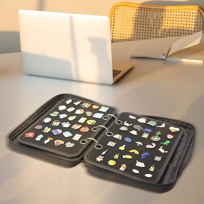 Enamel Pin Display Pages Pin Carrying Case, Pins Collection Storage Organizer - Image 7