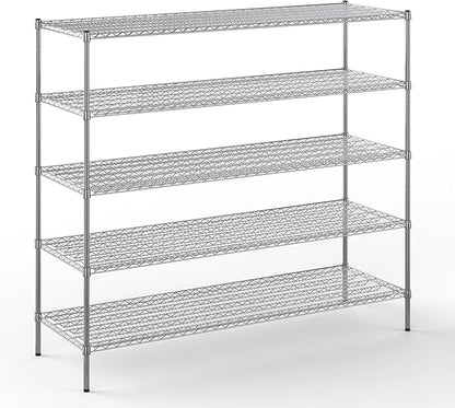 24" Deep x 72" Wide x 64" Height Wire Shelving Kit | 5-Tier | NSF Commercial by Regal+Altair