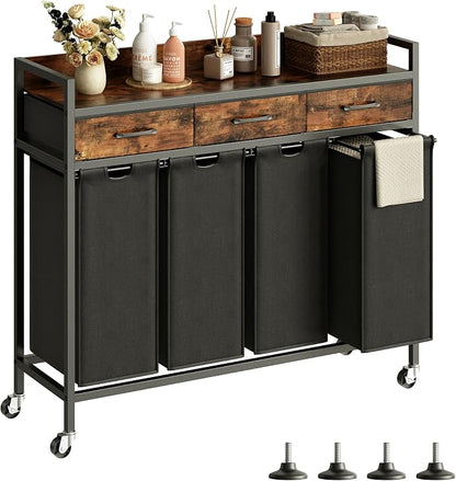 Herture Laundry Sorter 4 Section Laundry Hamper by Herture