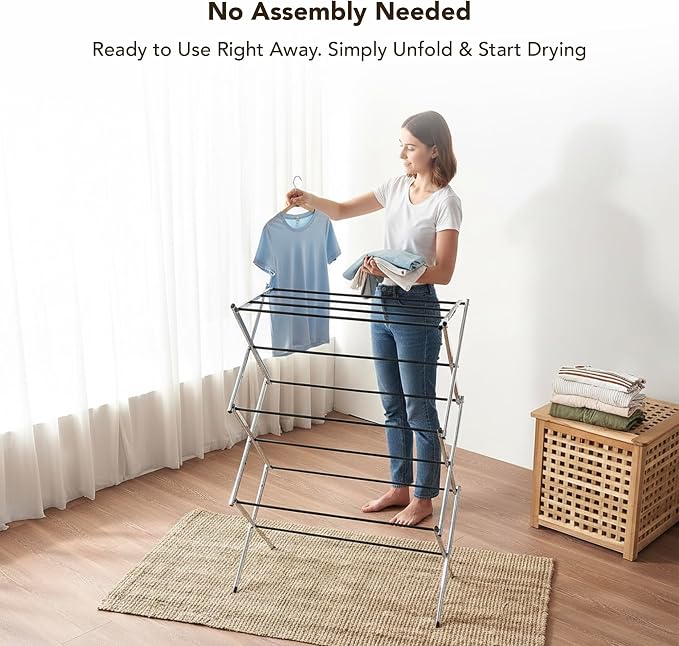 Displays By Jack Portable Collapsible Clothing Dryer Rack, Foldable Drying Rack - Image 8