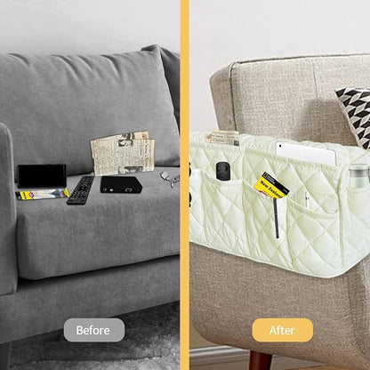 MEHIDFY Armchair Caddy, Waterproof Sofa Armrest Organizer, Non Slip Recliner - Image 4