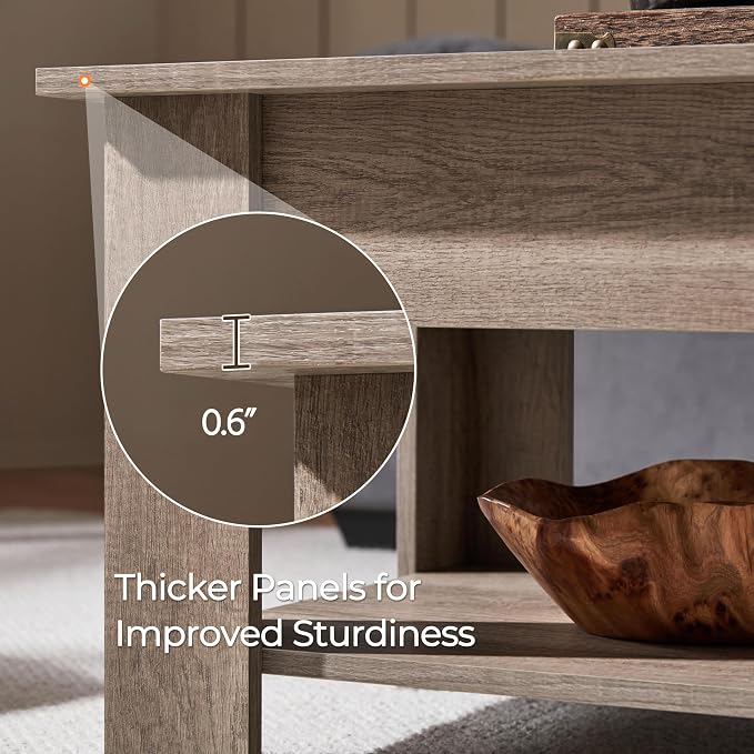 Yaheetech 47.2 in Lift Top Coffee Table - Image 9
