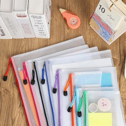 EOOUT 30pcs Mesh Zipper Pouch Bags, 8 Sizes Plastic Bags, 8 Colors Zipper - Image 5