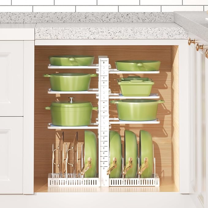 LAMU Pots and Pans Organizer under Cabinet, Pan Pot Organizers inside Cabinet - Image 9