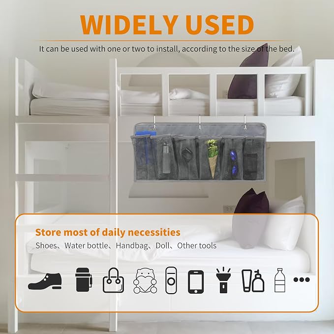 RV Shoe Pockets 6 Large Pockets Heavy Hanging Bedside Storage Organizer - Image 4