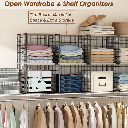 Hencawima 4-Tier Stackable Closet Organizers and Storage, Dual-Layer Reinforced - Image 5