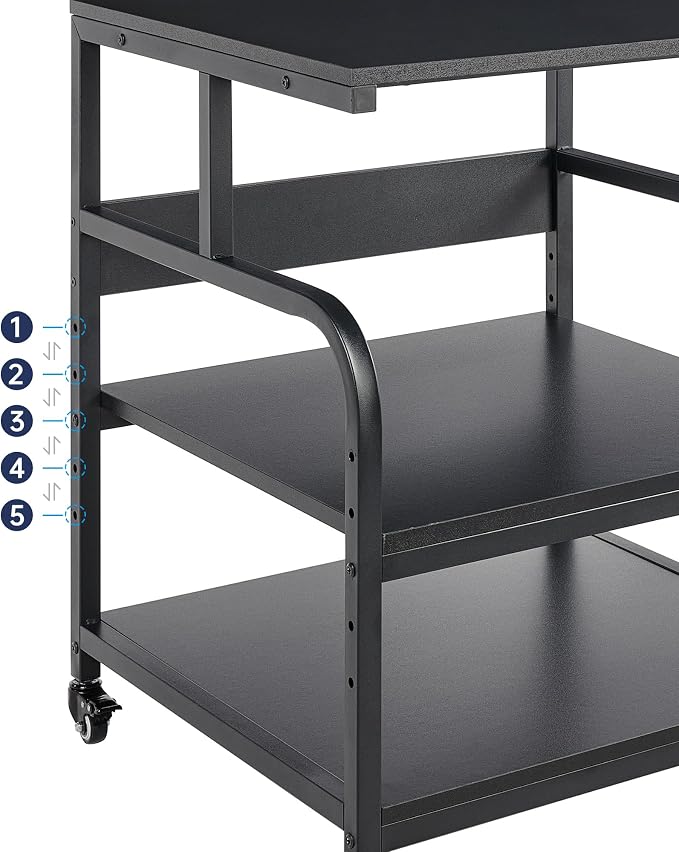 25.6" x 23.6" Extra Large Printer Stand Table - Image 4