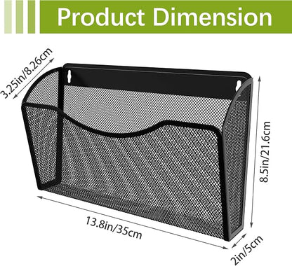 EasyPAG Wall File Organizer, Metal Mesh Hanging File Folder Holder - Image 4