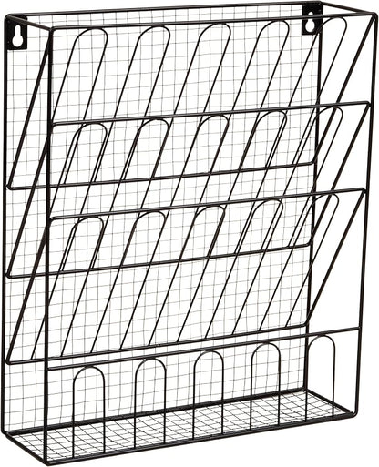 Mind Reader Metal Wire Desktop Organizer, Vertical File Holder, Hooks and - Image 7