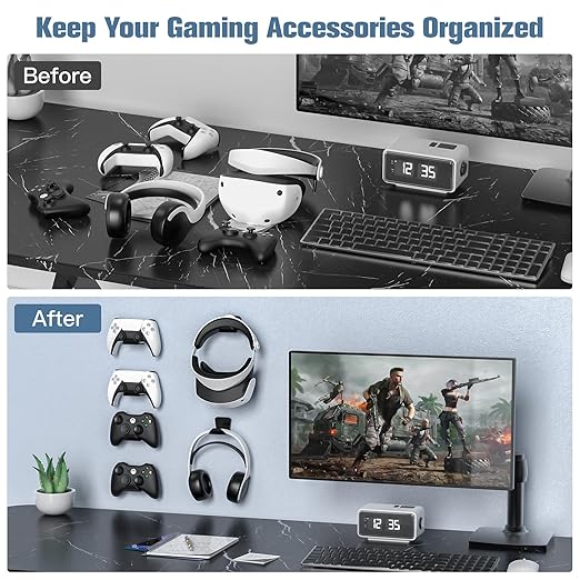 KUNSLUCK 6 Pack Controller Wall Mount – Universal Game Controller Holder - Image 5