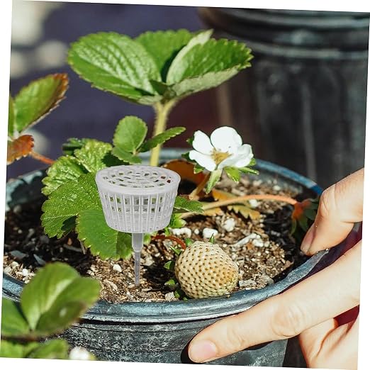 POPETPOP 10pcs Plastic Fertilizer Mesh Basket Lid Gardening Fertilizer Container - Image 6