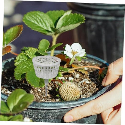 POPETPOP 10pcs Plastic Fertilizer Mesh Basket Lid Gardening Fertilizer Container - Image 6