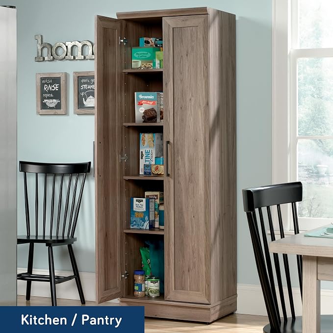Sauder HomePlus Storage Cabinet/ pantry cabinets, Salt Oak finish - Image 7