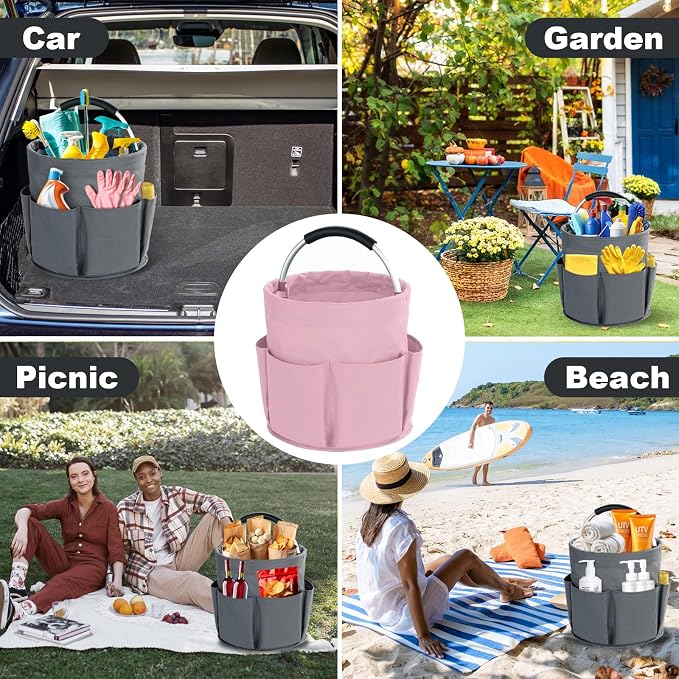 Cleaning Caddy with Handle, Cleaning Products Organiser, 17L Foldable Storage - Image 7