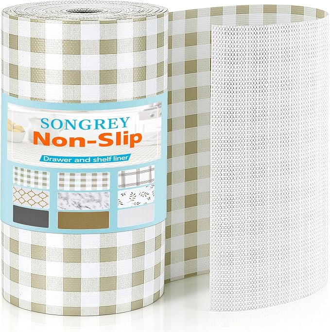 Songrey Shelf Liner and Drawer Liner 12" x 240", Non-Adhesive Non-Slip Kitchen by Unknown