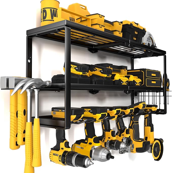 YYR Heavy Duty Power Tool Organizer Wall Mount, Cordless Drill Hanger Storage by YYR