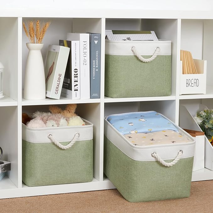 Bidtakay Large Fabric Baskets for Organizing Closet Organizers and Storage - Image 5