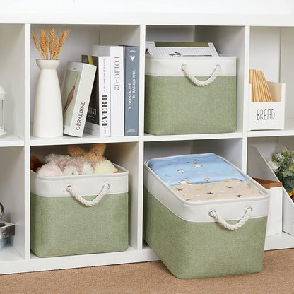 Bidtakay Large Fabric Baskets for Organizing Closet Organizers and Storage - Image 5