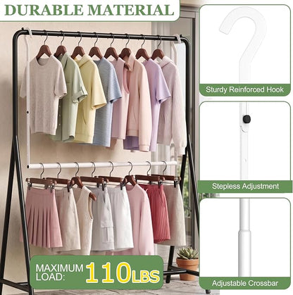 OPKING Double Hanging Closet Rod Extenders Adjustable Width & Height White | - Image 4