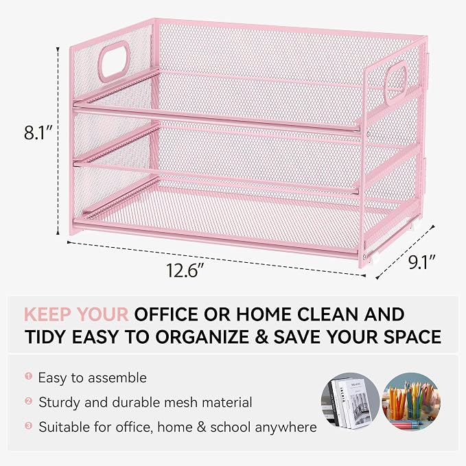 Subekyu 3 Tier Paper Letter Tray Organizer - Image 2