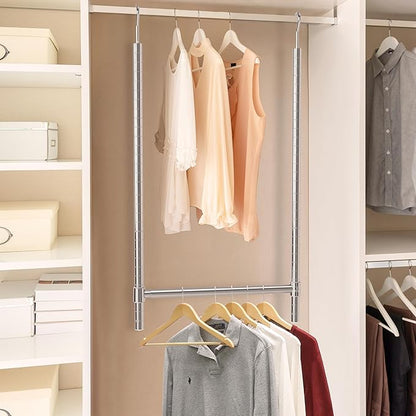 Simple Houseware Adjustable Closet Hanging Rod - Image 5