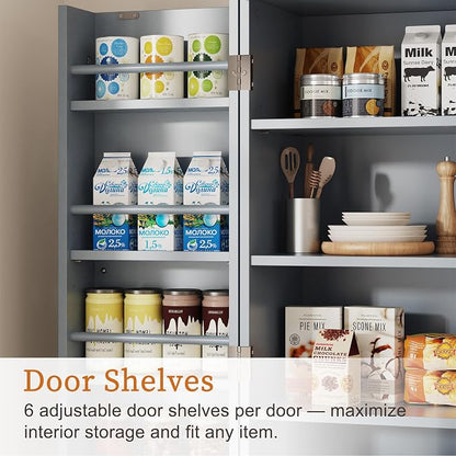Saudism Pantry Cabinet, Large Cupboard - Image 5