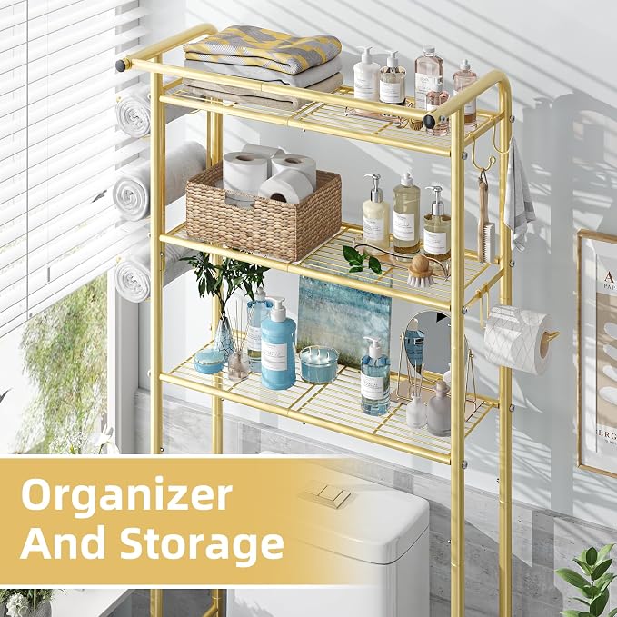 Simple Trending 3 Tier Over The Toilet Rack, Shelf Bathroom, Bathroom Stand - Image 7