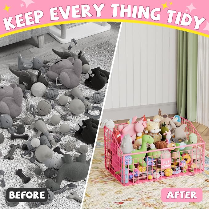 Kaiferty Indestructible Dog Toy basket, Large Toy Bin - Image 5