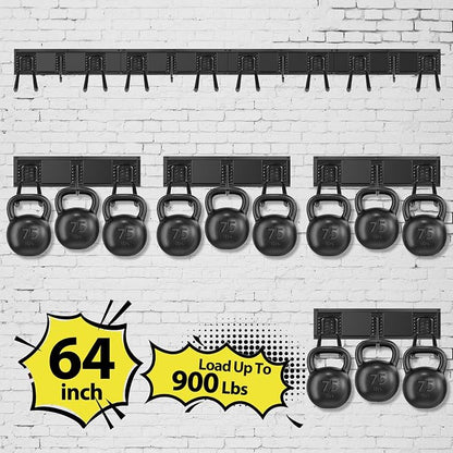 Garage Tool Organizer Wall Mounted, 64 Inches Adjustable Garden Tool Organizer - Image 3