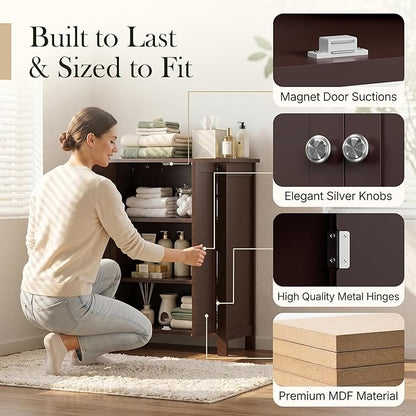 SUPER DEAL Modern Bathroom Floor Storage Cabinet - Image 5