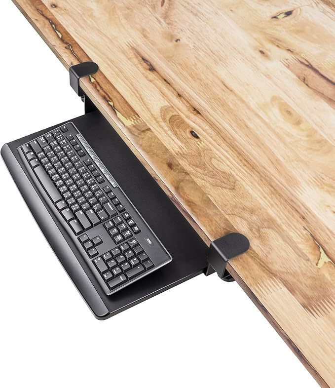 EHO Prime Desk Clamp Keyboard Tray, Under Desk Sliding Retractable Drawer by EHOPrime