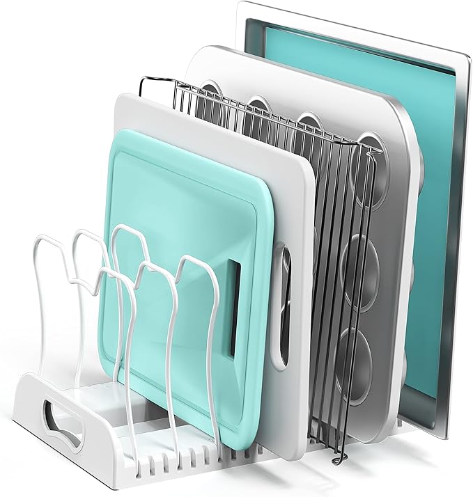 Simple Houseware 7 Compartments Adjustable Pan Organizer by SimpleHouseware