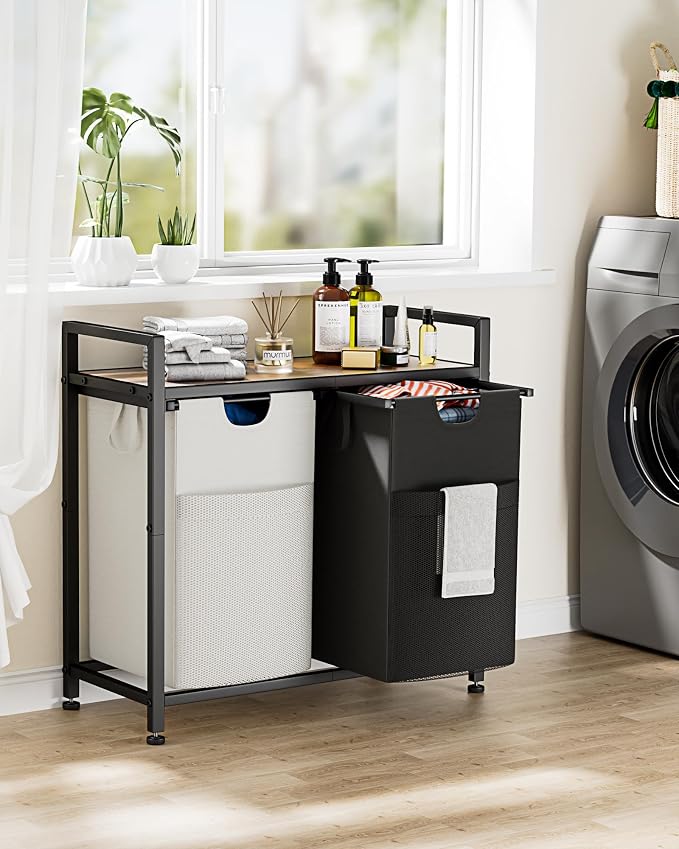 Lulive Double Laundry Hamper, 112L Laundry Sorter - Image 7