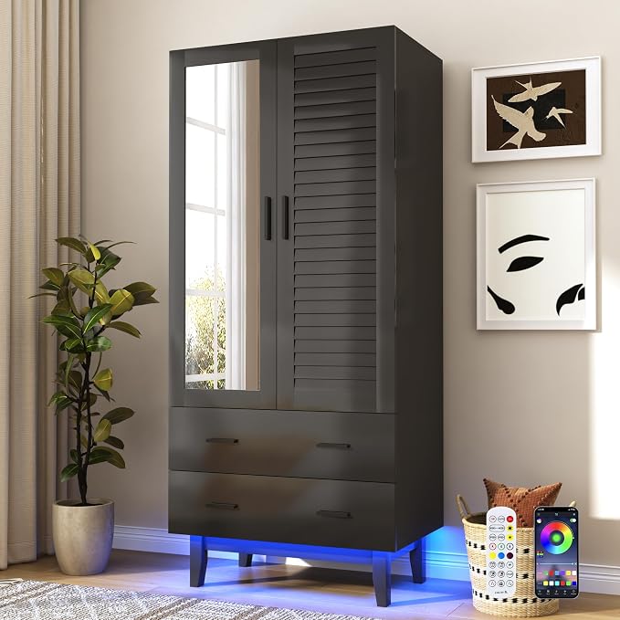 jiteentarou 2 Door Armoire Wardrobe Closet Cabinet by jiteentarou