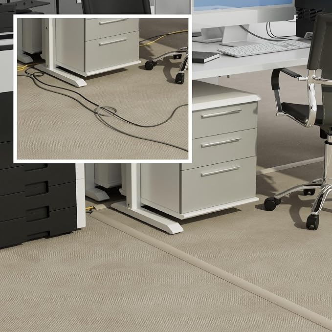 D-Line 6ft Floor Cord Cover, Cable Protector, Hide Extension Cords, Protect - Image 4