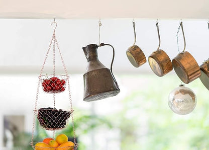 IBERG 3 Tier Hanging Basket, Metal Kitchen Organizer - Image 5