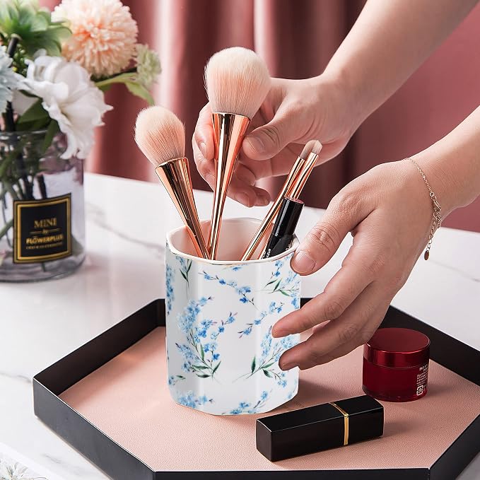 Pencil Holder for Desk Organizer, Ceramic Writing Utensil Storage Organizer - Image 9