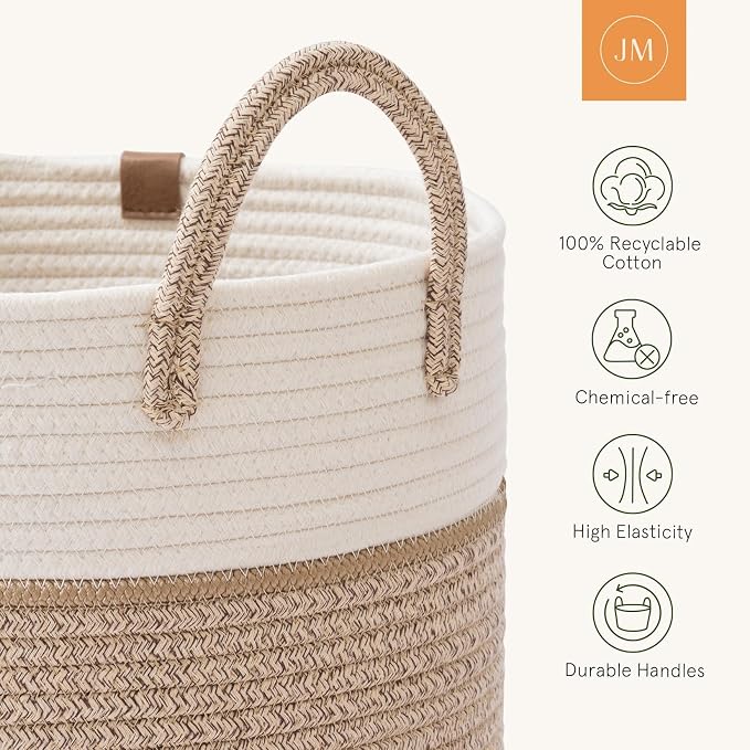 LA JOLIE MUSE Woven Basket Rope Storage Baskets - Image 6