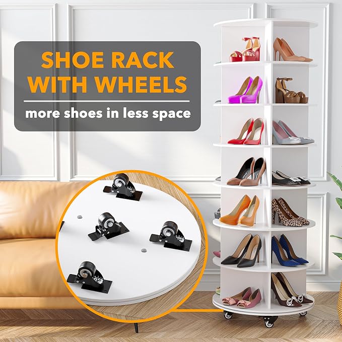 SpaceAid Spinning Shoe Rack - Image 2