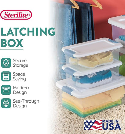 Sterilite 12-Pack Latching Box, Under Bed Storage Bins - Image 3
