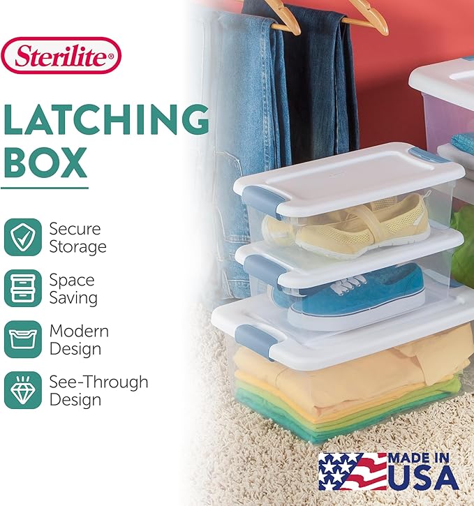Sterilite 36-Pack Latching Box, Under Bed Storage Bins - Image 2