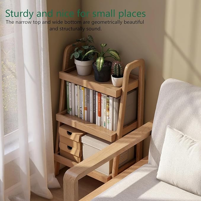 100% Solid Oak 3 Tier Ladder Shelf - Image 5