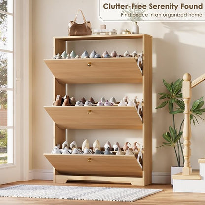 Nicetree Shoe Storage Cabinet, Slim Shoe Cabinet, Hidden Shoe Rack Cabinet - Image 5