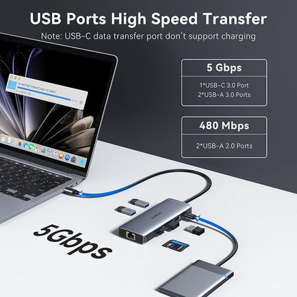 USB C Hub Ethernet USB C Adapters - Image 5