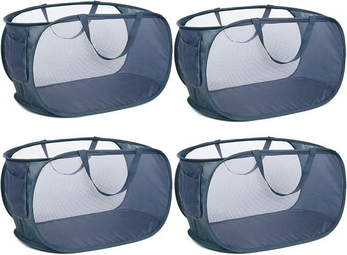 4 Pack Collapsible Laundry Baskets, Foldable Laundry Basket by Bemkoo