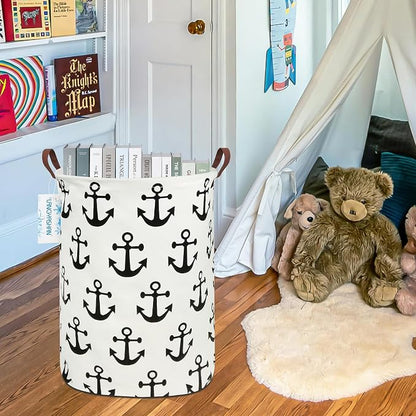 LANGYASHAN Laundry Basket Canvas Fabric Collapsible Organizer Basket - Image 7