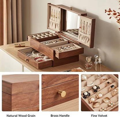 CHOSIN Black Walnut Wooden Jewelry Box - Image 4