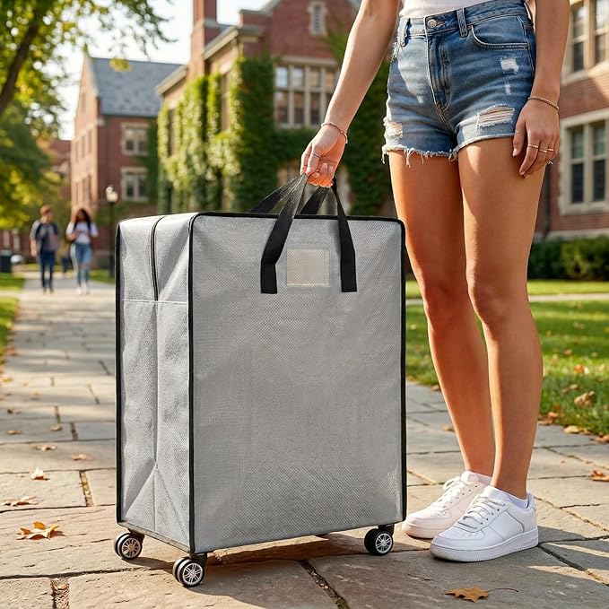 Oversized Wheeled Moving Bags, Heavy-Duty Zippered Tote - Image 6