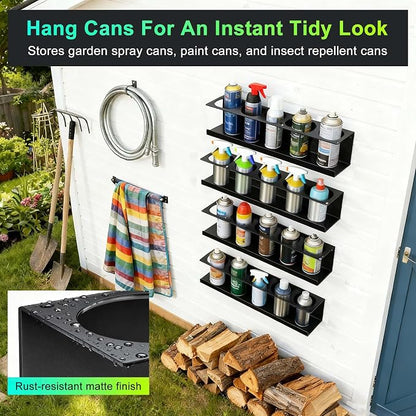 4 Pack Spray Can Holder, Wall Mount Spray Bottle Holder, Spray Can Organizer - Image 3